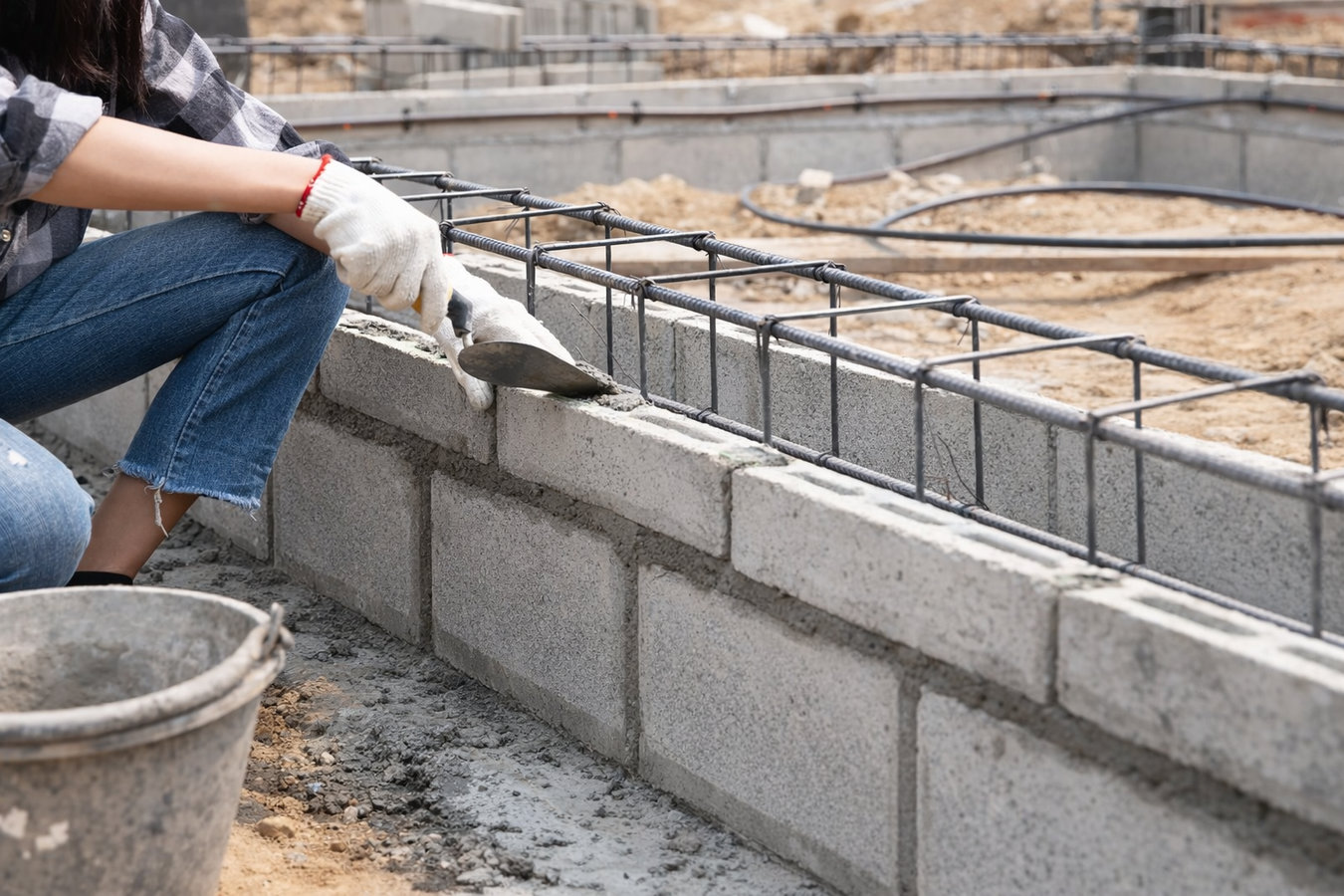 Foundation block wall installation